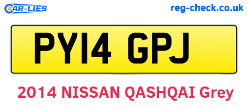 PY14GPJ are the vehicle registration plates.