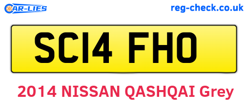 SC14FHO are the vehicle registration plates.