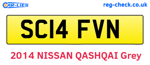 SC14FVN are the vehicle registration plates.