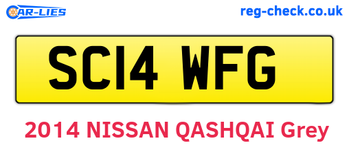 SC14WFG are the vehicle registration plates.