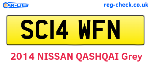 SC14WFN are the vehicle registration plates.