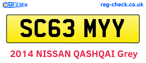 SC63MYY are the vehicle registration plates.