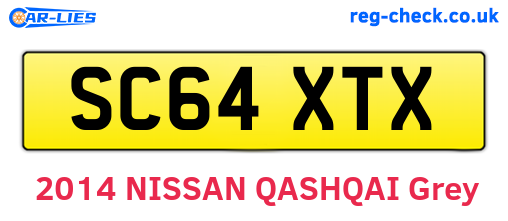 SC64XTX are the vehicle registration plates.