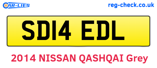 SD14EDL are the vehicle registration plates.