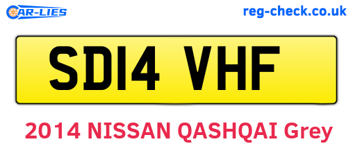 SD14VHF are the vehicle registration plates.