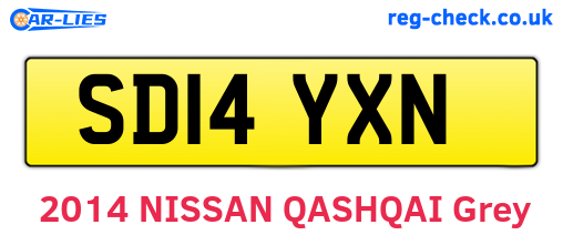 SD14YXN are the vehicle registration plates.
