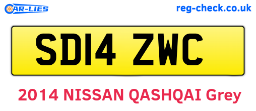 SD14ZWC are the vehicle registration plates.