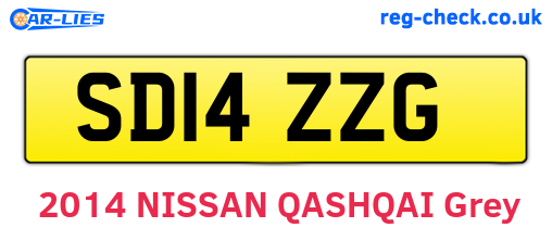 SD14ZZG are the vehicle registration plates.