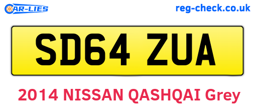 SD64ZUA are the vehicle registration plates.