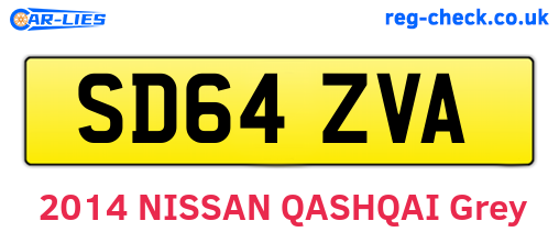 SD64ZVA are the vehicle registration plates.