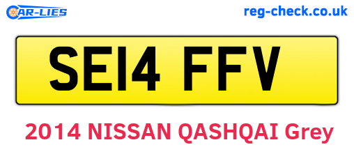 SE14FFV are the vehicle registration plates.