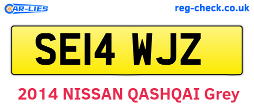 SE14WJZ are the vehicle registration plates.