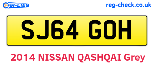 SJ64GOH are the vehicle registration plates.