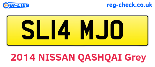 SL14MJO are the vehicle registration plates.