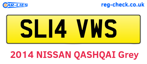 SL14VWS are the vehicle registration plates.