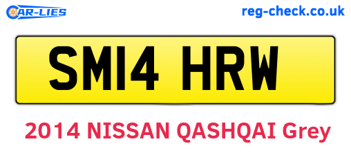 SM14HRW are the vehicle registration plates.