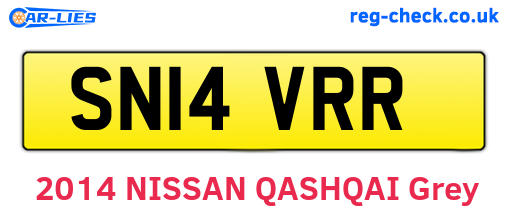 SN14VRR are the vehicle registration plates.
