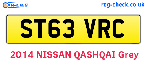ST63VRC are the vehicle registration plates.
