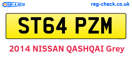 ST64PZM are the vehicle registration plates.