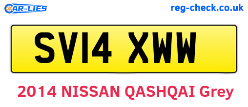 SV14XWW are the vehicle registration plates.