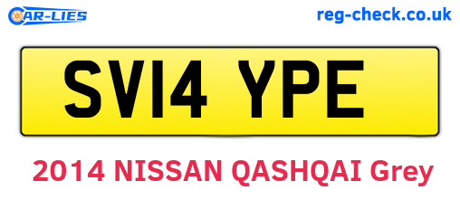 SV14YPE are the vehicle registration plates.