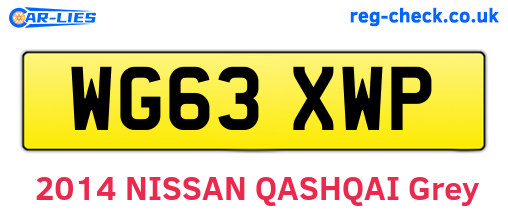 WG63XWP are the vehicle registration plates.