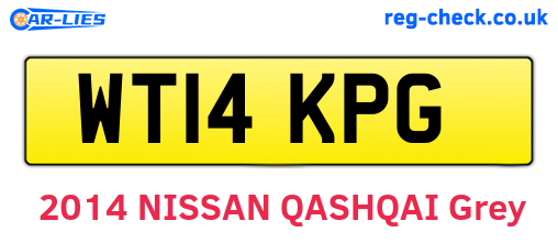 WT14KPG are the vehicle registration plates.
