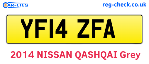 YF14ZFA are the vehicle registration plates.