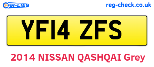 YF14ZFS are the vehicle registration plates.