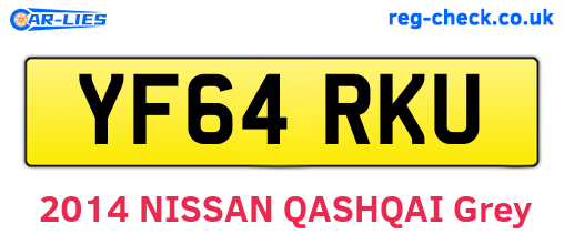 YF64RKU are the vehicle registration plates.