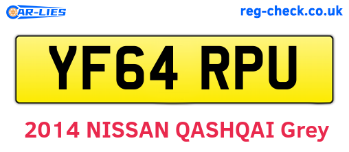 YF64RPU are the vehicle registration plates.
