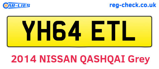 YH64ETL are the vehicle registration plates.