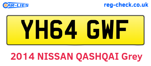YH64GWF are the vehicle registration plates.