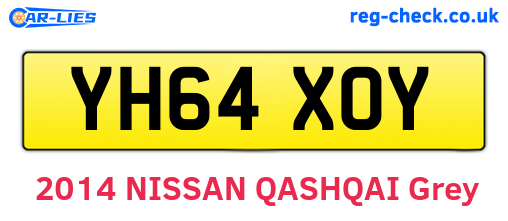 YH64XOY are the vehicle registration plates.