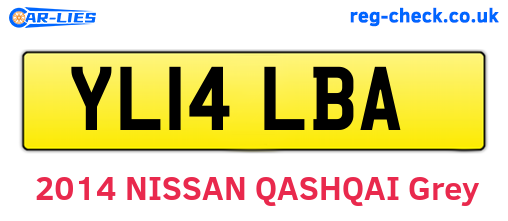 YL14LBA are the vehicle registration plates.