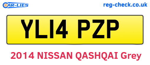 YL14PZP are the vehicle registration plates.
