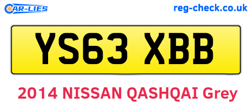 YS63XBB are the vehicle registration plates.