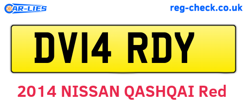 DV14RDY are the vehicle registration plates.
