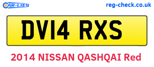 DV14RXS are the vehicle registration plates.