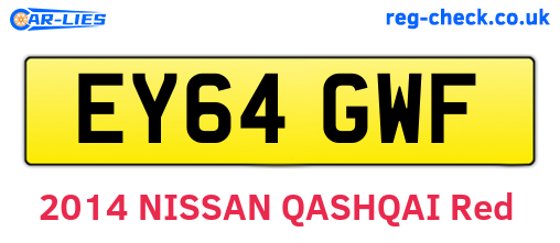 EY64GWF are the vehicle registration plates.