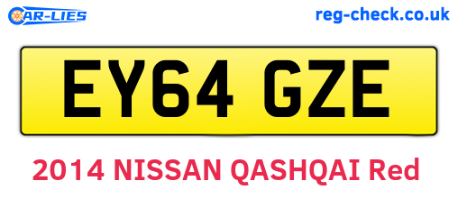 EY64GZE are the vehicle registration plates.