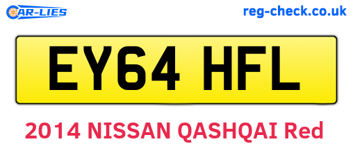 EY64HFL are the vehicle registration plates.