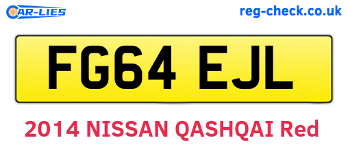 FG64EJL are the vehicle registration plates.