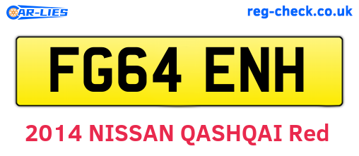 FG64ENH are the vehicle registration plates.