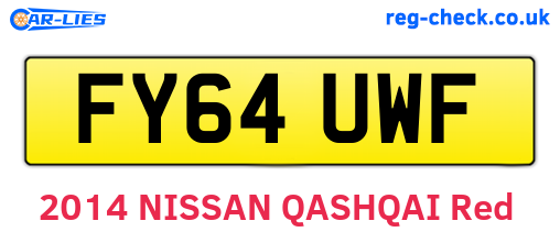 FY64UWF are the vehicle registration plates.