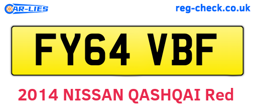 FY64VBF are the vehicle registration plates.