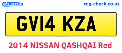 GV14KZA are the vehicle registration plates.