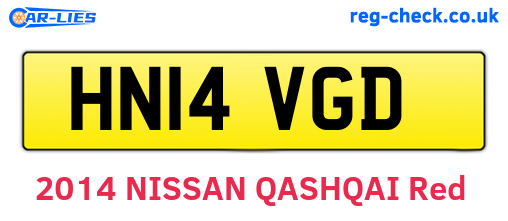 HN14VGD are the vehicle registration plates.