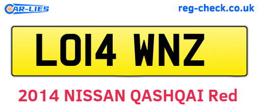LO14WNZ are the vehicle registration plates.