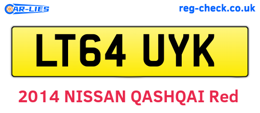 LT64UYK are the vehicle registration plates.